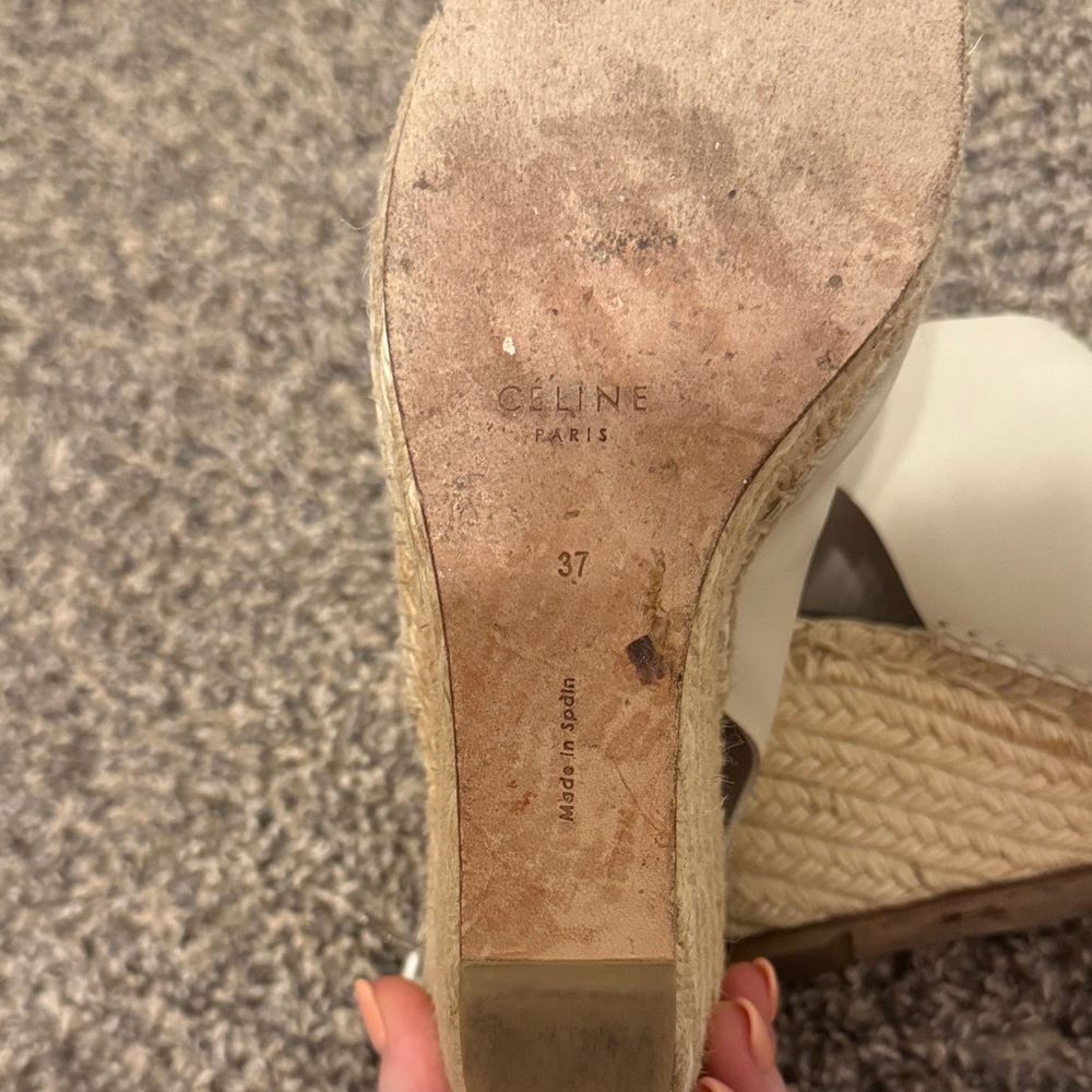 Celine Cream Espadrille Wedges - Picture 8 of 8